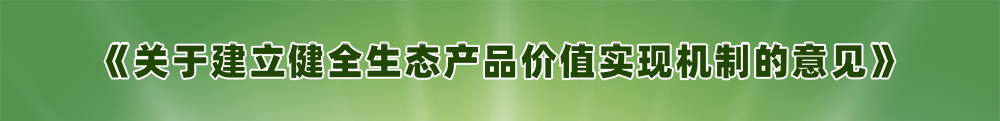 建立健全生态产品价值实现机制